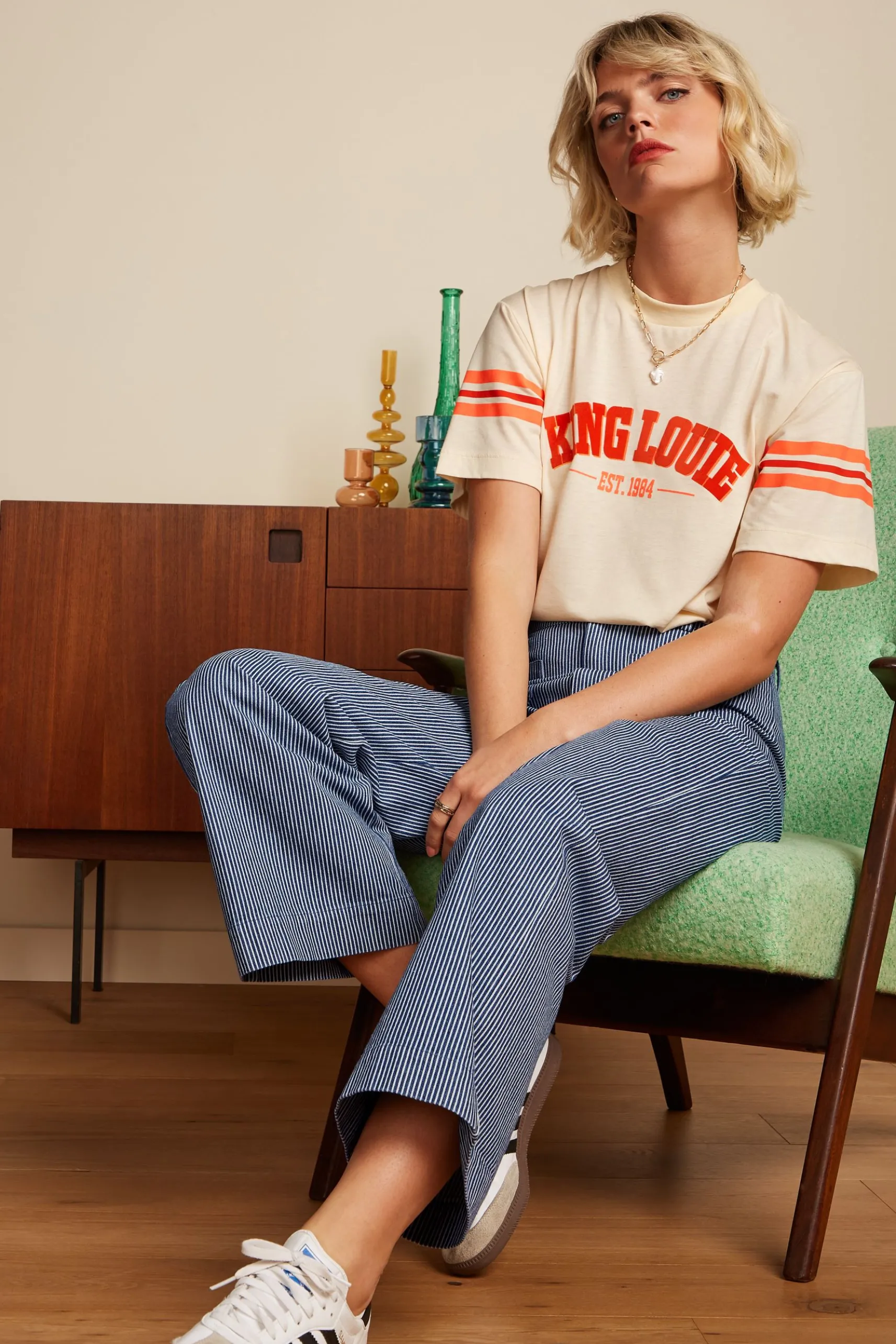 High Waist Pocket Pants Osei Stripe