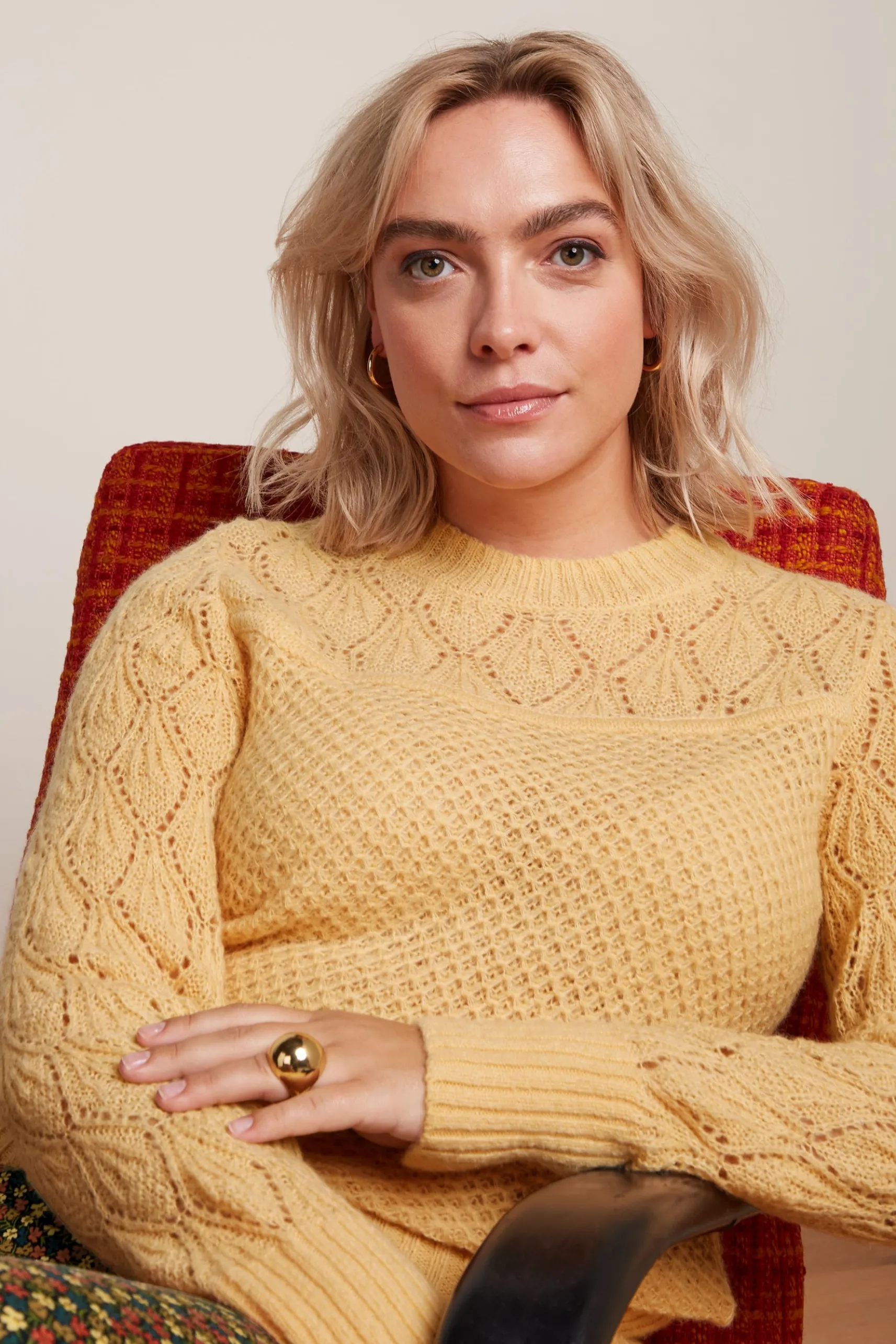 Jeannie Yoke Sweater Farfalle