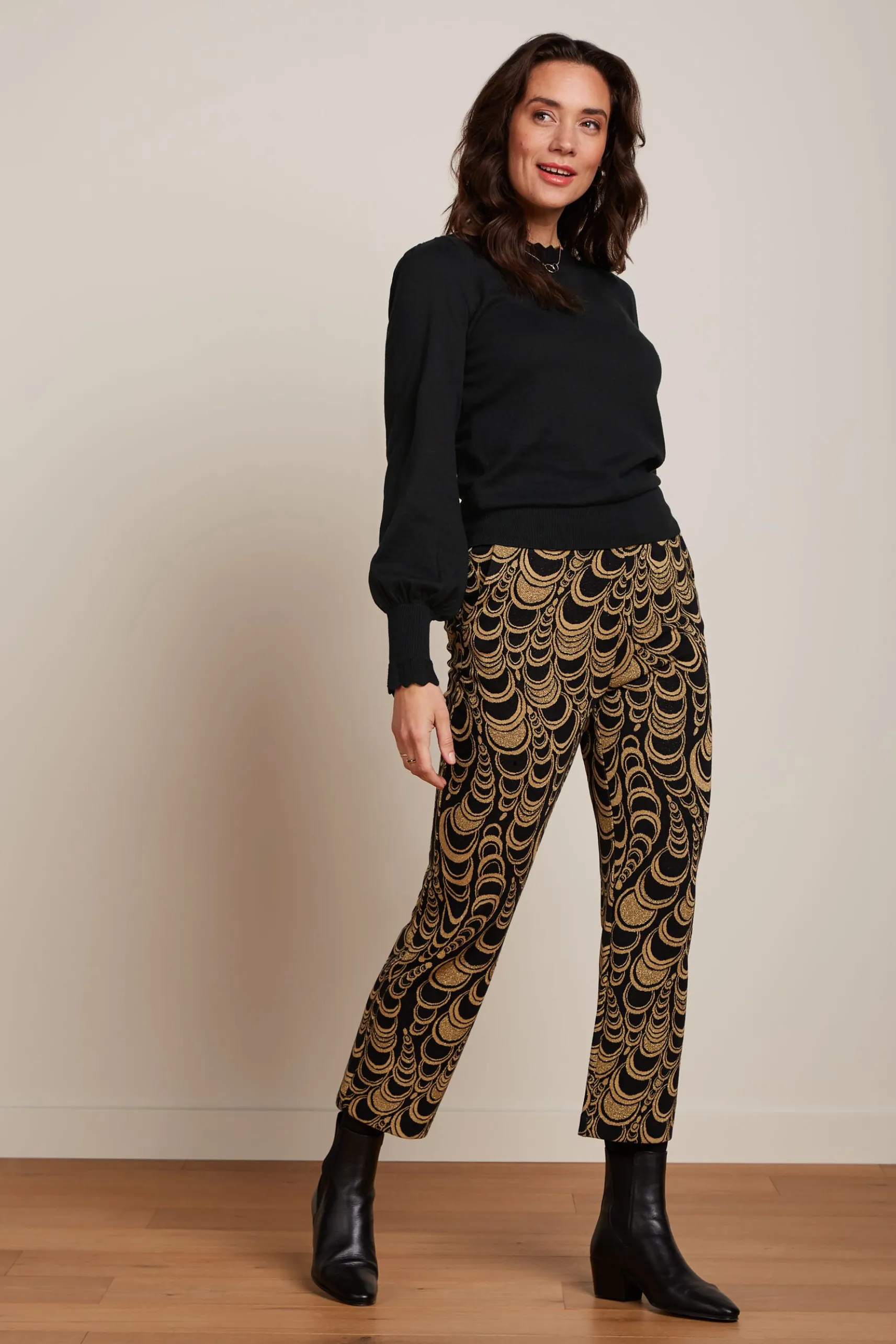 Luz Cropped Pants Bobbin Jacquard